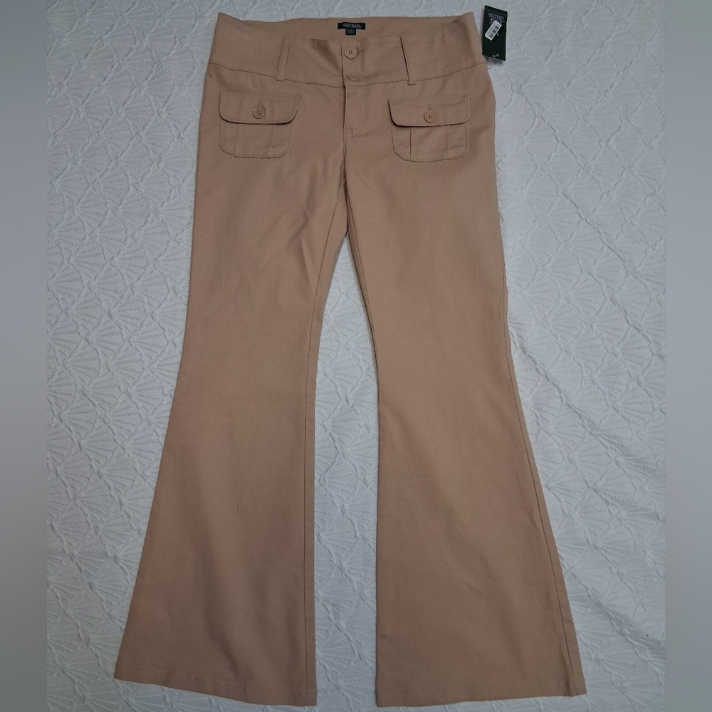 Wild Fable New Beige Flare Pants with Pocket Details Size 4 - Picture 17 of 17